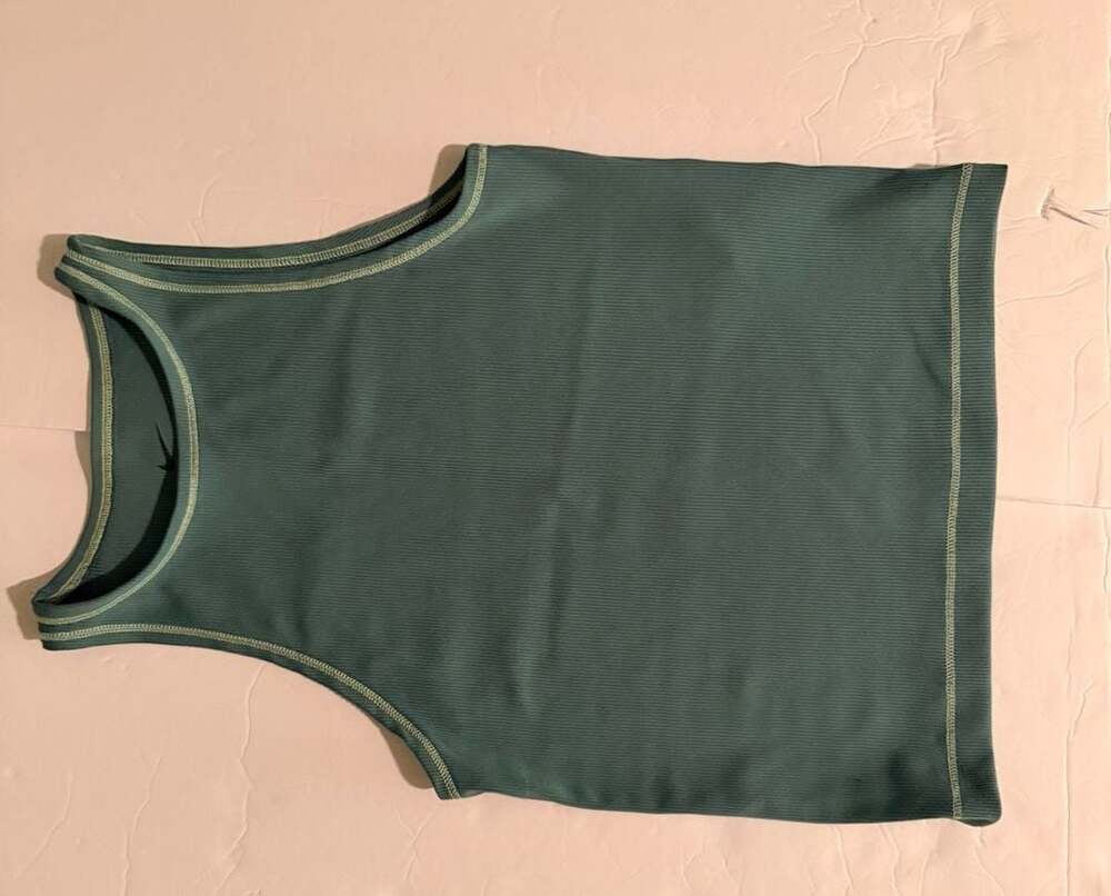 Nike One Dri-FIT Ribbed Training Tank Top Green Size XS